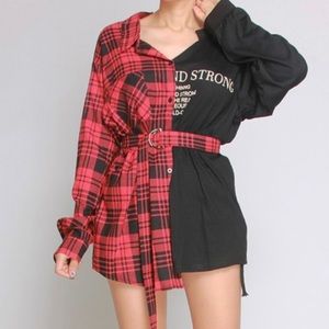 Long sleeve two sided top